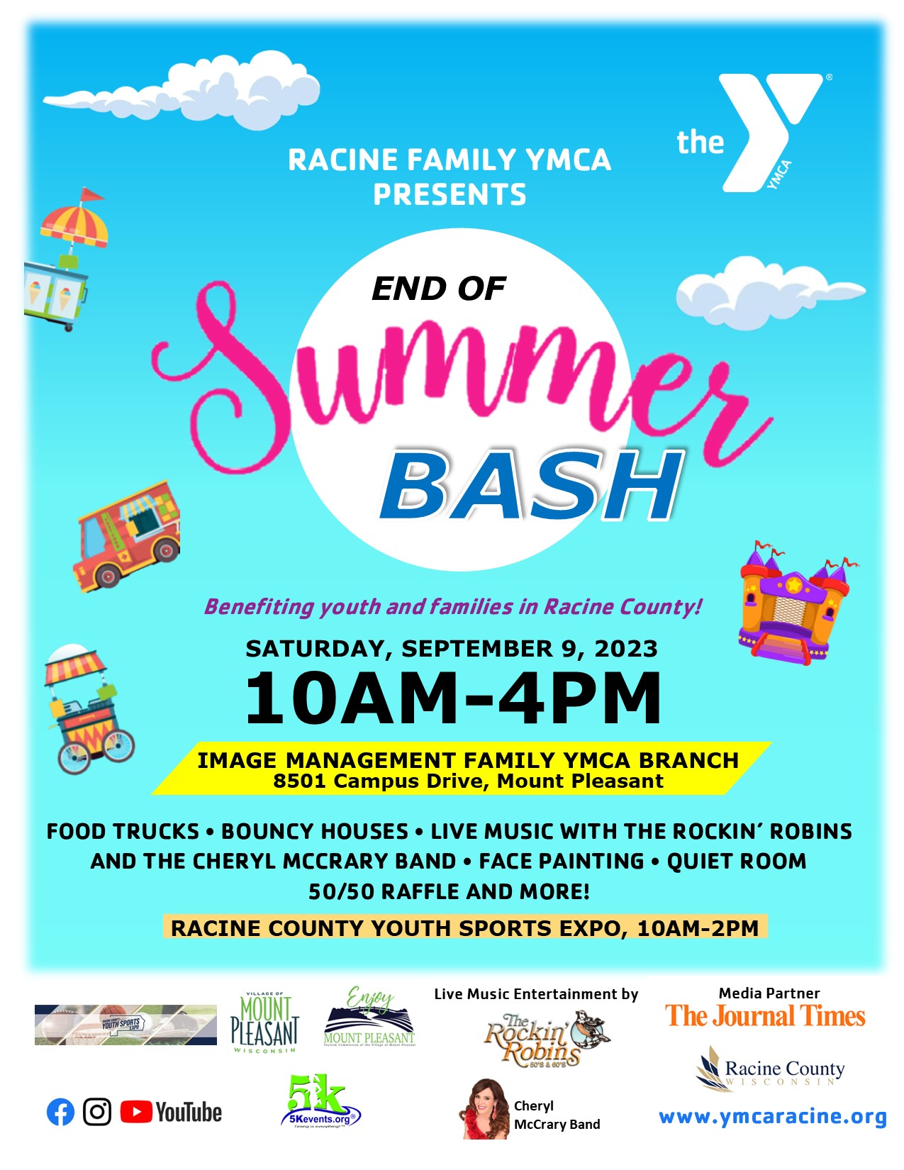 END OF SUMMER BASH SEPT 9 Racine Family YMCA